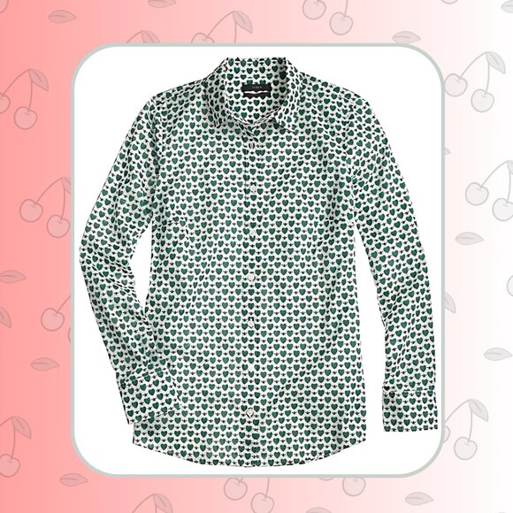 J. Crew Perfect Button Down Shirt in Honeypie Print (size 2) - Picture 13 of 13